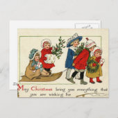 アンティーク再生クリスマスカード シーズンポストカード (正面/裏面)