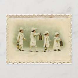 アンティーク再生クリスマスグリーティング シーズンポストカード