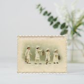 アンティーク再生クリスマスグリーティング シーズンポストカード (スタンド正面)