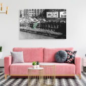 アンティーク写真シカゴカーカラスプラッシュ怒自動車 キャンバスプリント (インサイチュ (リビング))