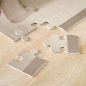 アンティーク写真ビクトリアンの女性と犬 ジグソーパズル (側面)