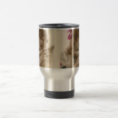 アンティーク写真ビクトリアンの女性と犬 トラベルマグ (中央)