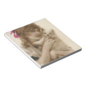 アンティーク写真ビクトリアンの女性と犬 ノートパッド (アングル)