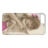 アンティーク写真ビクトリアンの女性と犬 Case-Mate iPhoneケース (裏面(横))