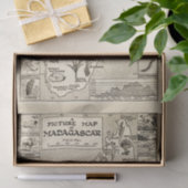 アンティーク写真マップマダガスカルアイランドクラフト 薄葉紙 (ギフト)