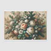 アンティーク冬のフローラクリスマススクリプトの切り離し 薄葉紙 (正面)