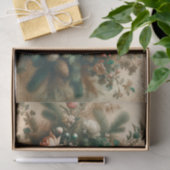 アンティーク冬のフローラクリスマススクリプトの切り離し 薄葉紙 (ギフト)