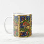 アンティーク出生クリスマスパーチメント コーヒーマグカップ (左)