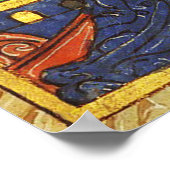 アンティーク出生クリスマスパーチメント ポスター (角)