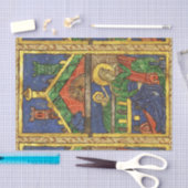 アンティーク出生クリスマスパーチメント 薄葉紙 (クラフト)