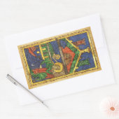 アンティーク出生クリスマスパーチメント 長方形シール (封筒)