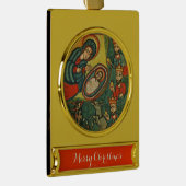 アンティーク出生羊皮紙、マギ崇拝 ゴールドプレートバナーオーナメント (右)