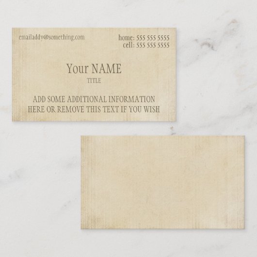 アンティーク分与 名刺 (正面/裏面)