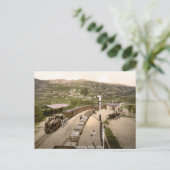 アンティーク列車、フェスティニオグ鉄道駅 ポストカード (スタンド正面)