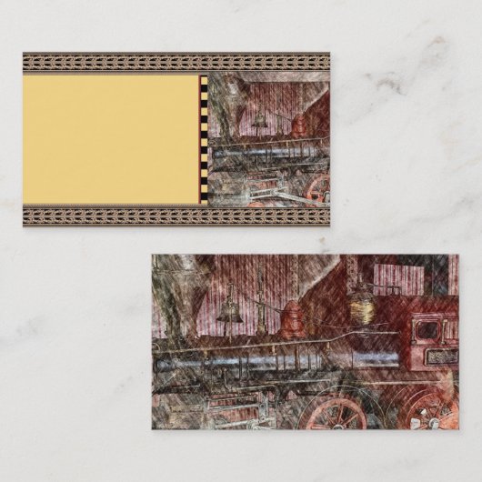 アンティーク列車 名刺 (正面/裏面)