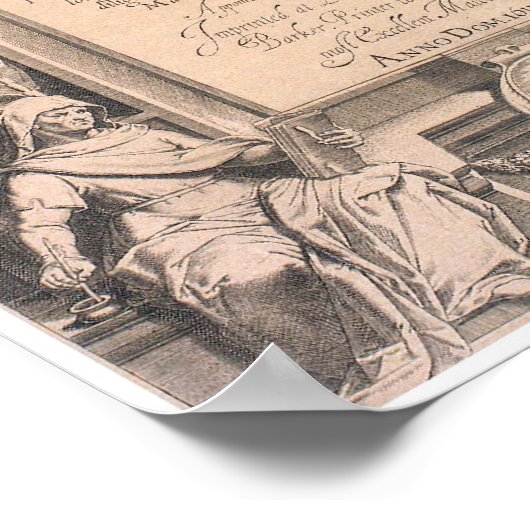 アンティーク初版表紙キングジェームス・バイブル ポスター (角)