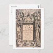 アンティーク初版表紙キングジェームス・バイブル ポストカード (正面/裏面)