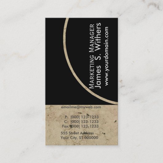 アンティーク動揺してマーブルコンテンポラリーデザイン 名刺 (正面)