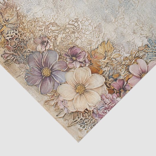 アンティーク動揺してレースデクパーソナライズされたページ 薄葉紙 (詳細)