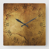 アンティーク動揺してローマ顔時計 スクエア壁時計 (正面)