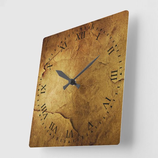アンティーク動揺してローマ顔時計 スクエア壁時計 (傾斜)
