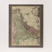 アンティーク北アメリカの地図,復元済み, 1763 ジグソーパズル (縦)
