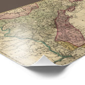 アンティーク北アメリカの地図，復元済み， 1763 フォトプリント            (角)