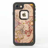 アンティーク北半球の地図 LifeProof iPhoneケース (裏面)
