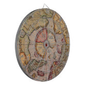 アンティーク北極地図メルカトル ダーツボード (正面左)