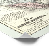 アンティーク北米地図ポスター ポスター (角)