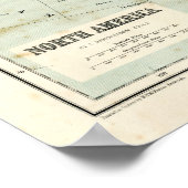 アンティーク北米地図 ポスター (角)