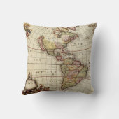 アンティーク南北アメリカの地図バイヨハネス・デ・ラム クッション (裏面)