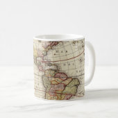 アンティーク南北アメリカの地図バイヨハネス・デ・ラム コーヒーマグカップ (正面右)