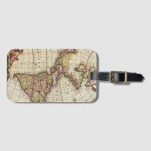 アンティーク南北アメリカの地図バイヨハネス・デ・ラム ラゲッジタグ (正面横)