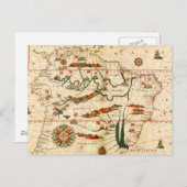 アンティーク南米の地図 ポストカード (正面/裏面)