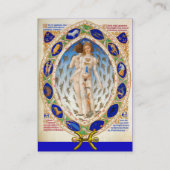 アンティーク占星術と黄道シンボルや象徴占星術 名刺 (裏面)