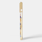 アンティーク占星術、黄道シンボルや象徴ブルージェムモノグラム Case-Mate iPhoneケース (裏面 / 左)