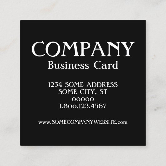 アンティーク印刷ブロックスタンプ スクエア名刺 (裏面)