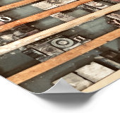 アンティーク印刷ブロックスタンプ ポスター (角)