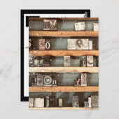 アンティーク印刷ブロックスタンプ ポストカード (正面/裏面)