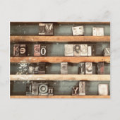 アンティーク印刷用ブロックスタンプ ポストカード (正面)