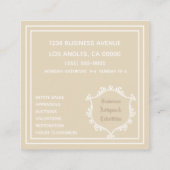 アンティーク収集品ヴィンテージツール スクエア名刺 (裏面)