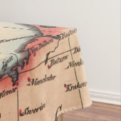 アンティーク古いインスパイア地図(10) テーブルクロス (インサイチュ)