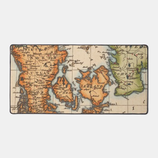 アンティーク古いインスパイア地図(10) デスクマット (正面)