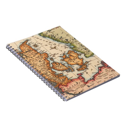 アンティーク古いインスパイア地図(10) ノートブック (右側)
