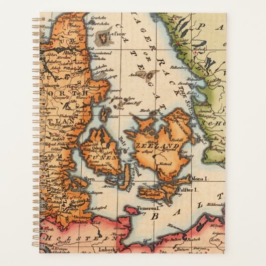 アンティーク古いインスパイア地図(10) プランナー手帳 (正面)