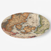 アンティーク古いインスパイア地図(10) ペーパープレート (アングル)