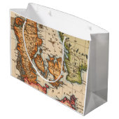 アンティーク古いインスパイア地図(10) ラージペーパーバッグ (裏面アングル)