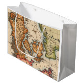 アンティーク古いインスパイア地図(10) ラージペーパーバッグ (正面アングル)