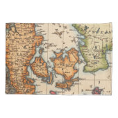 アンティーク古いインスパイア地図(10) 枕カバー (裏面-左)